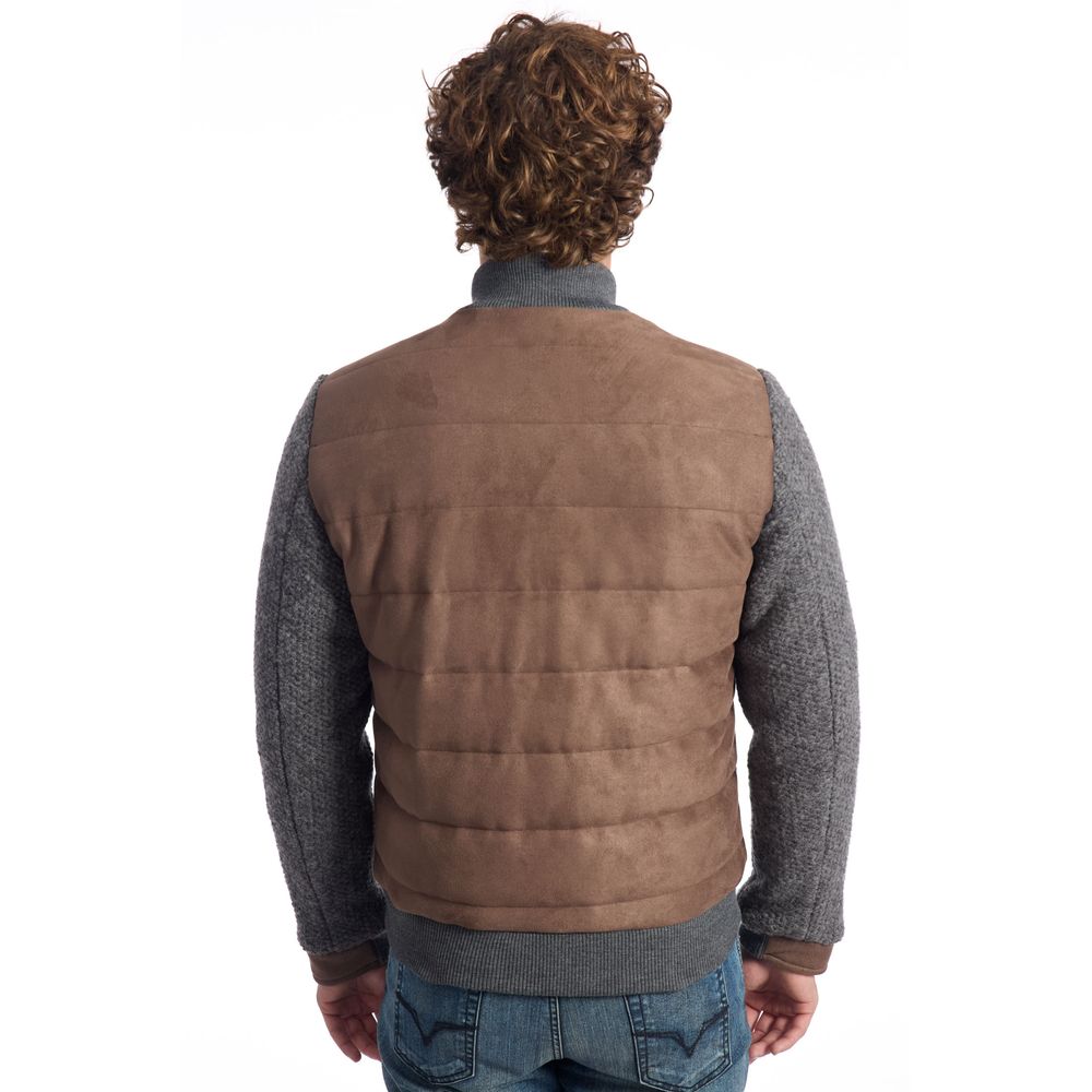 Veste de luxe en laine marron pour homme Roberto Pepe