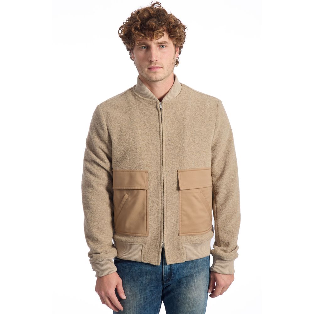Veste de luxe en laine beige pour homme Roberto Pepe