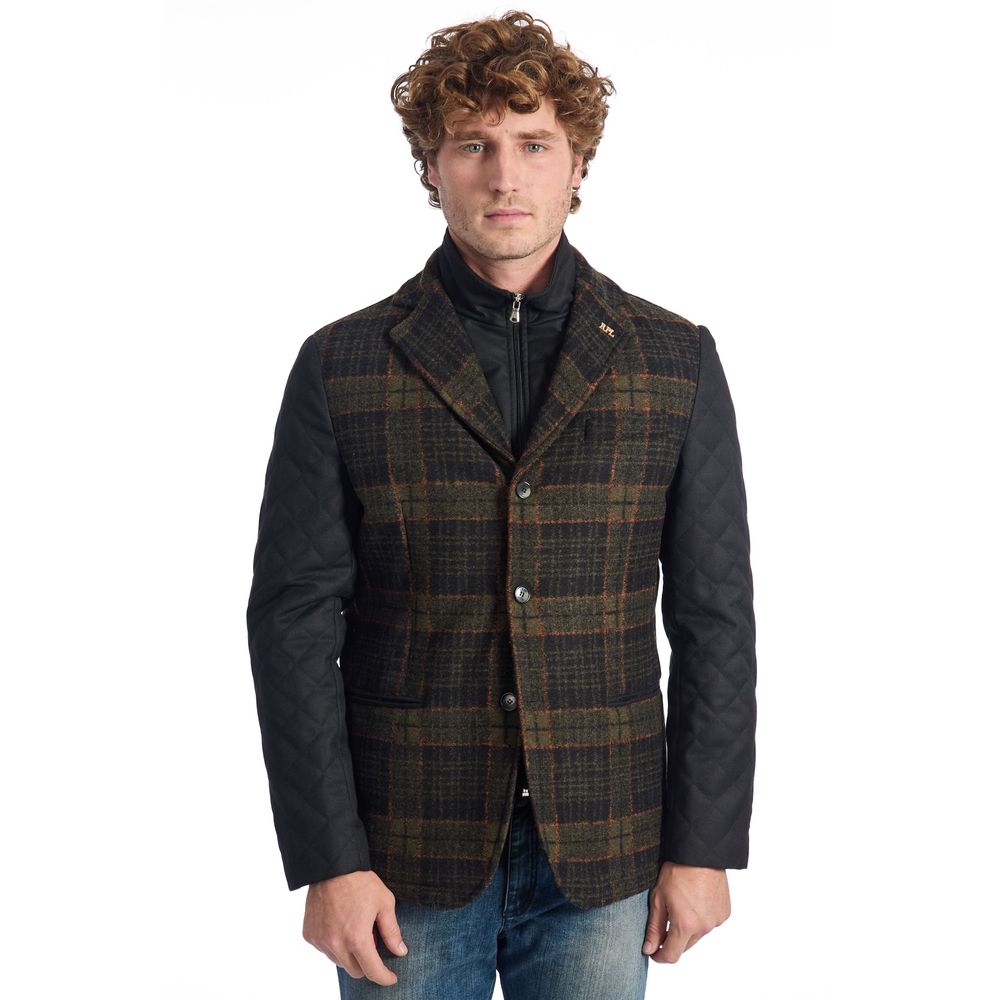 Veste de luxe en laine marron pour homme Roberto Pepe