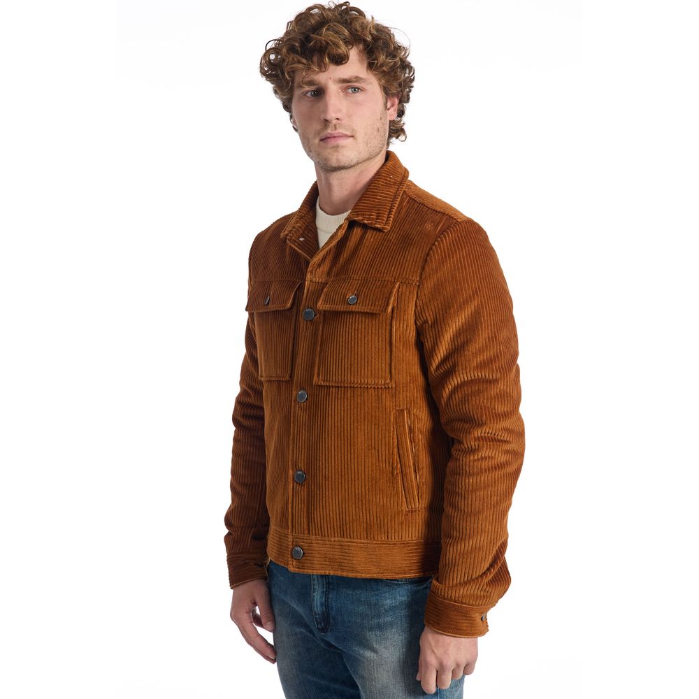 Veste de luxe en coton marron pour homme Roberto Pepe