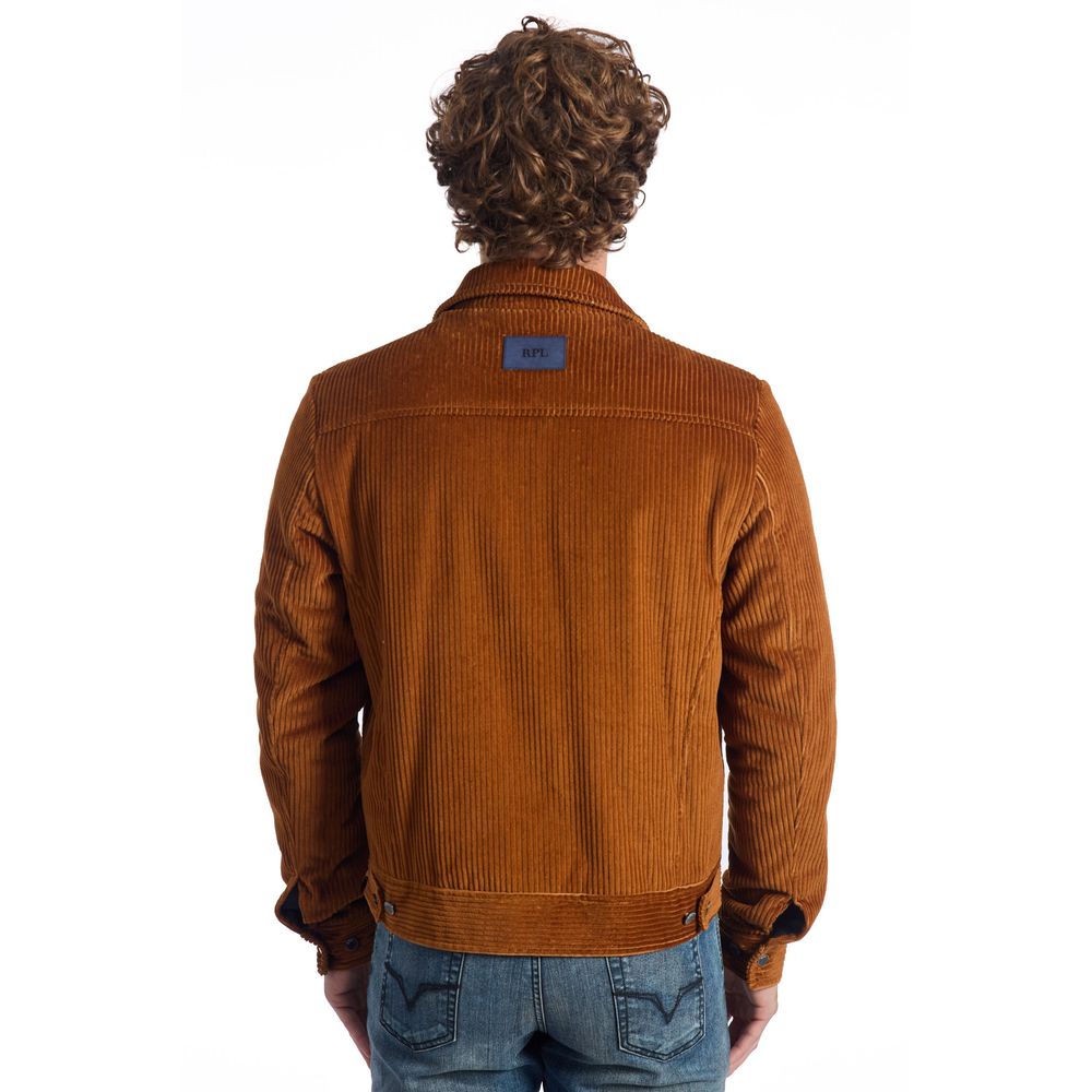 Veste de luxe en coton marron pour homme Roberto Pepe