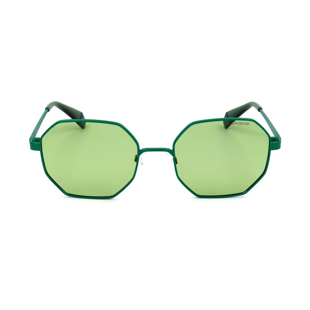 Lunettes de soleil Polaroid vertes en métal