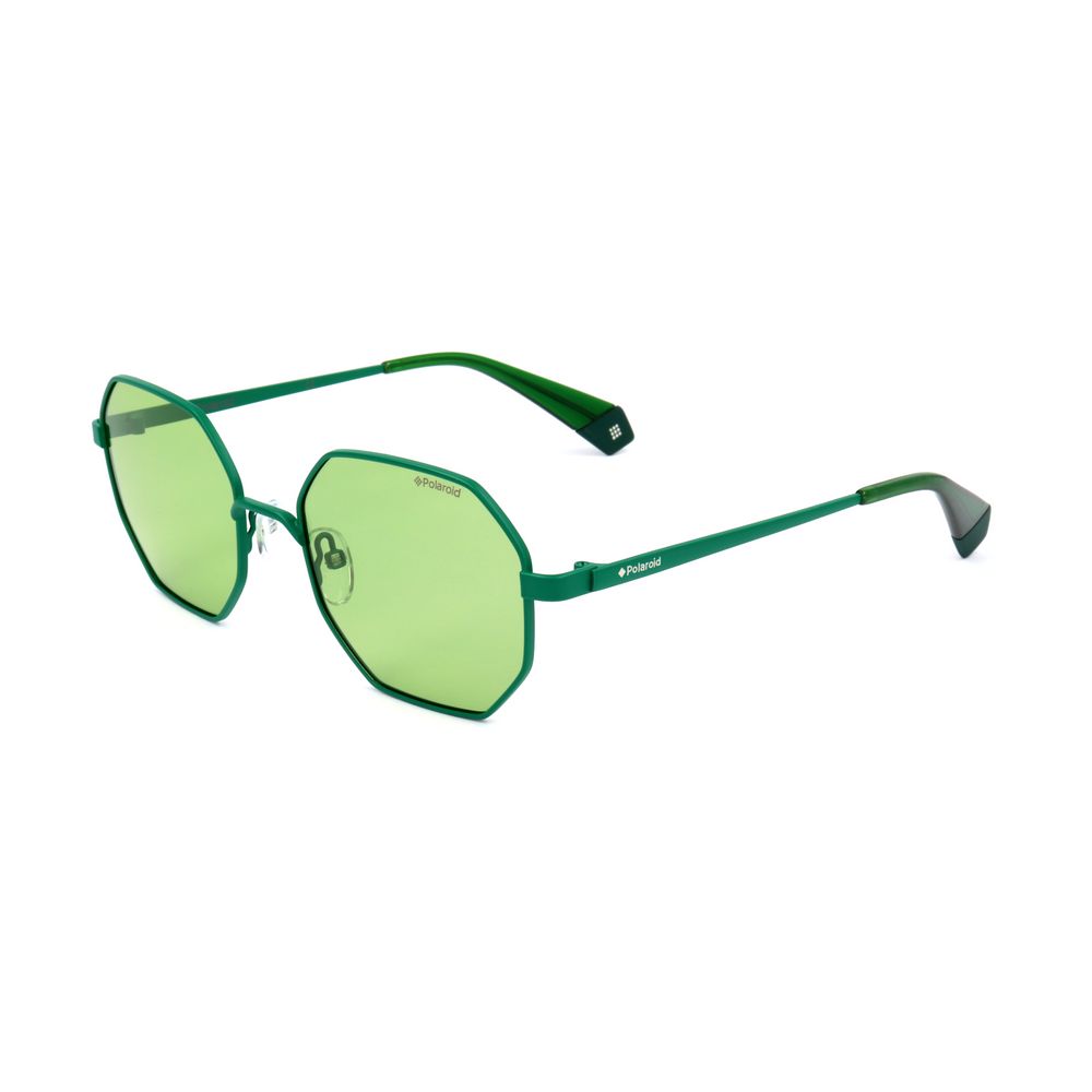 Lunettes de soleil Polaroid vertes en métal