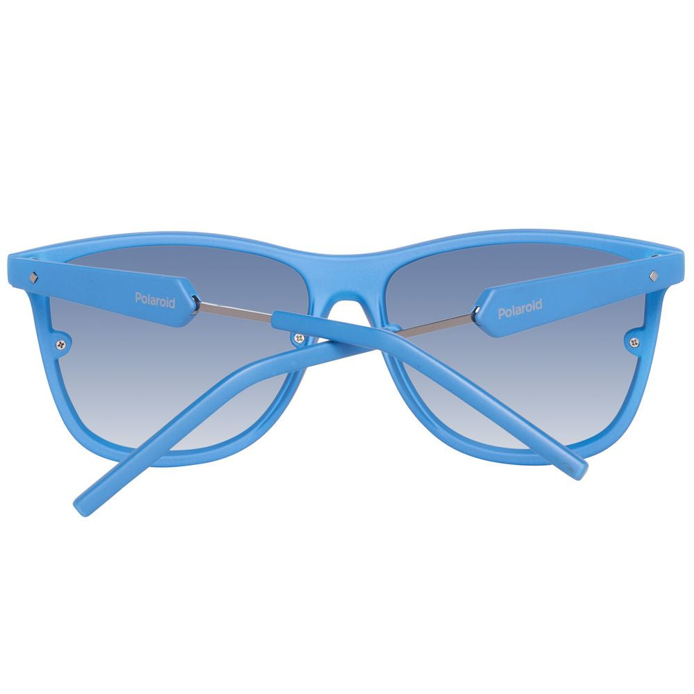 Lunettes de soleil Polaroid en cuir de veau bleu