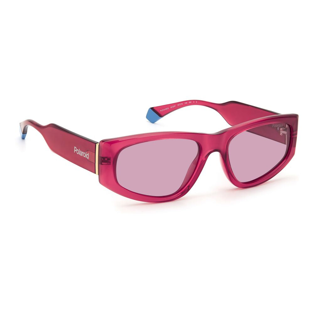 Lunettes de soleil Polaroid en plastique rouge