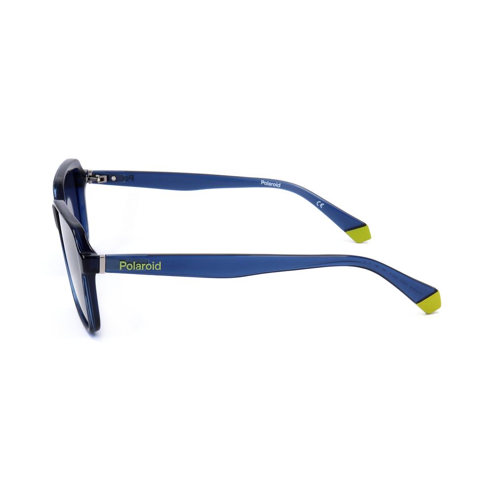 Lunettes de soleil Polaroid en métal bleu