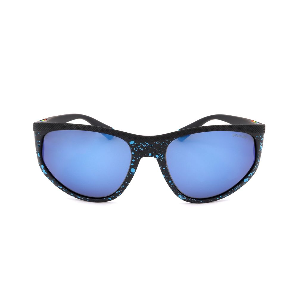 Lunettes de soleil Polaroid en caoutchouc bleu