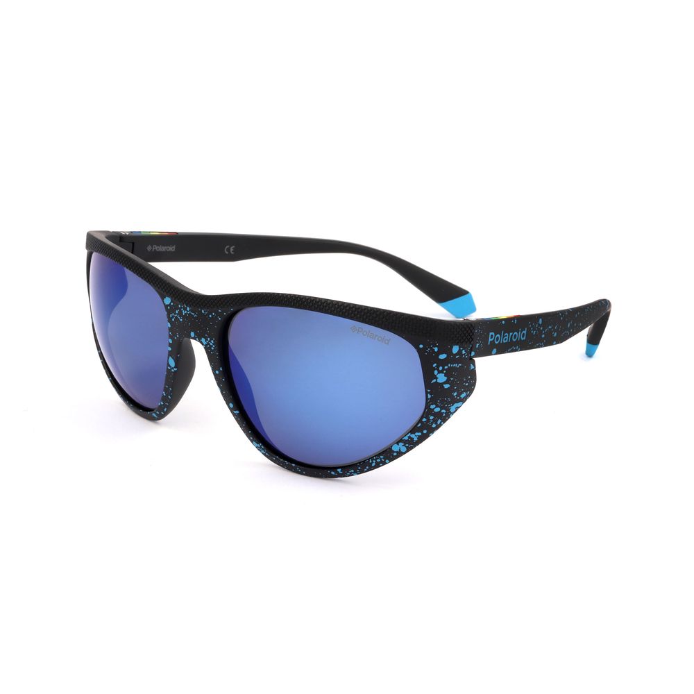 Lunettes de soleil Polaroid en caoutchouc bleu