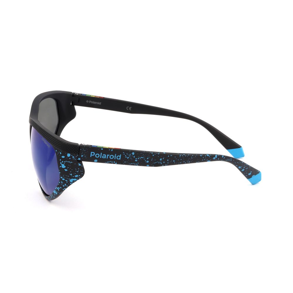 Lunettes de soleil Polaroid en caoutchouc bleu