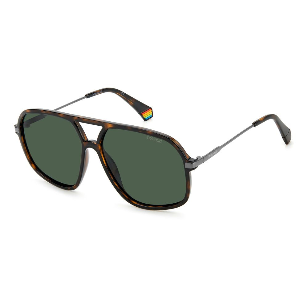 Lunettes de soleil Polaroid en plastique marron