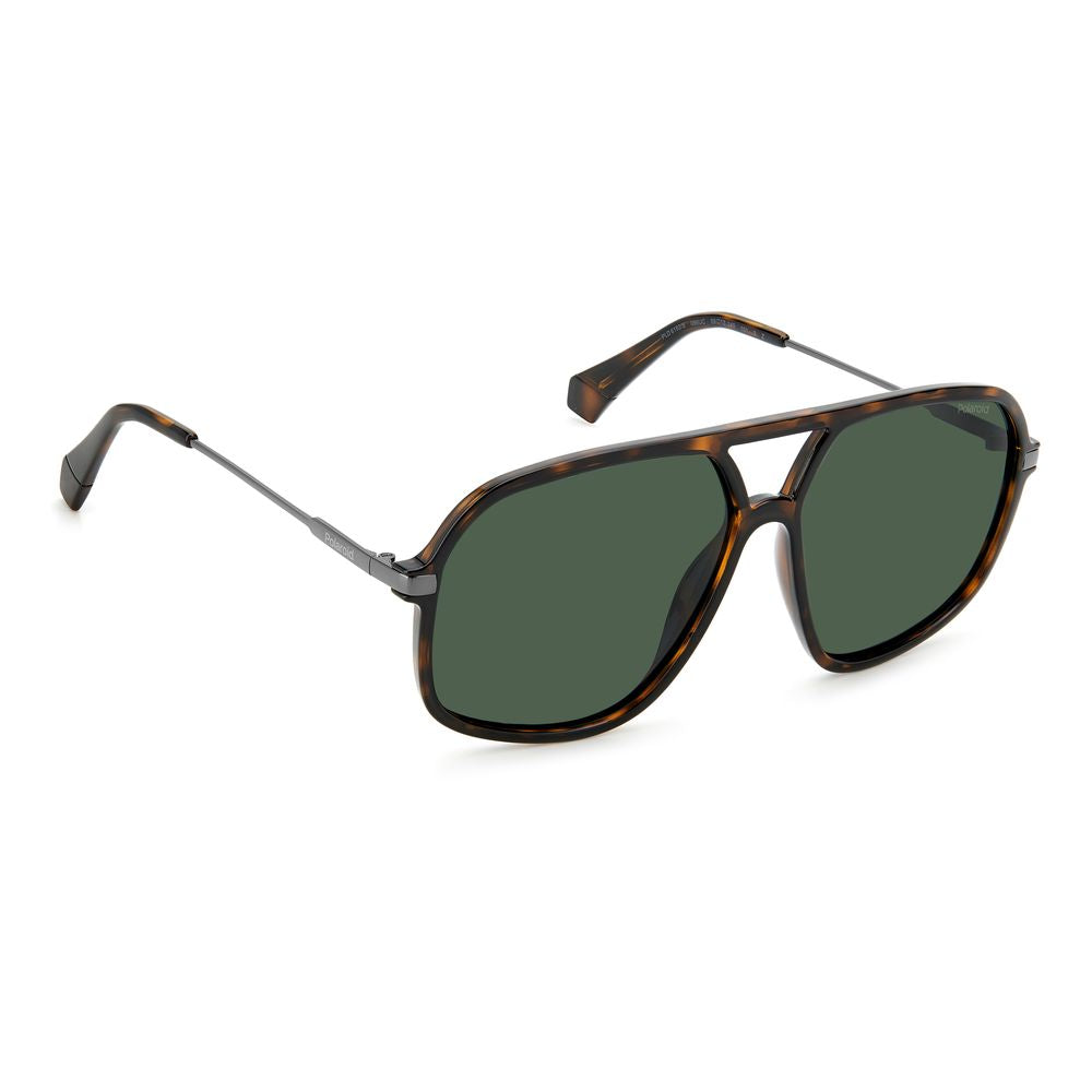 Lunettes de soleil Polaroid en plastique marron