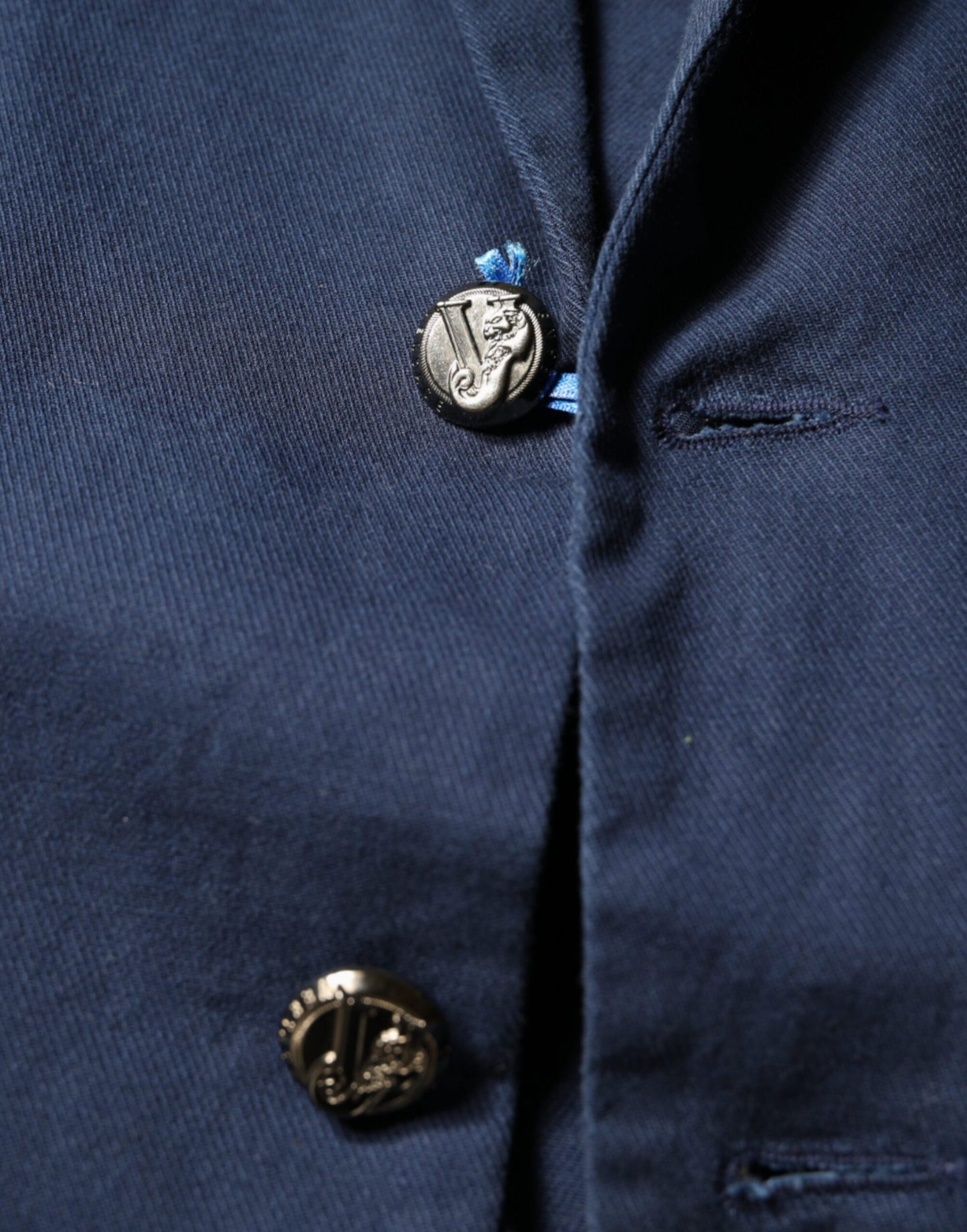 Blazer-manteau simple boutonnage bleu Dolce & Gabbana