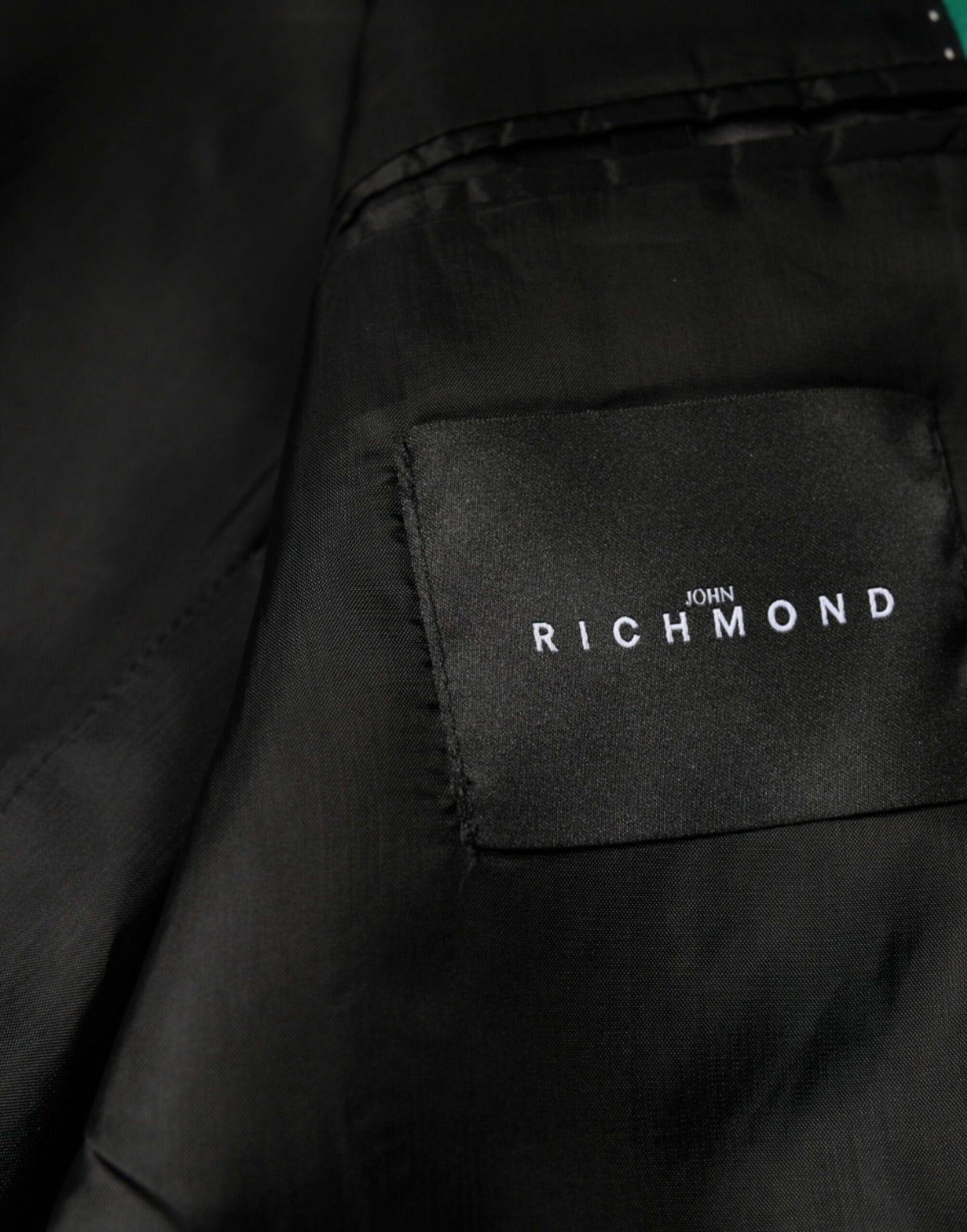 Blazer simple boutonnage à carreaux noirs et blancs avec cristaux John Richmond