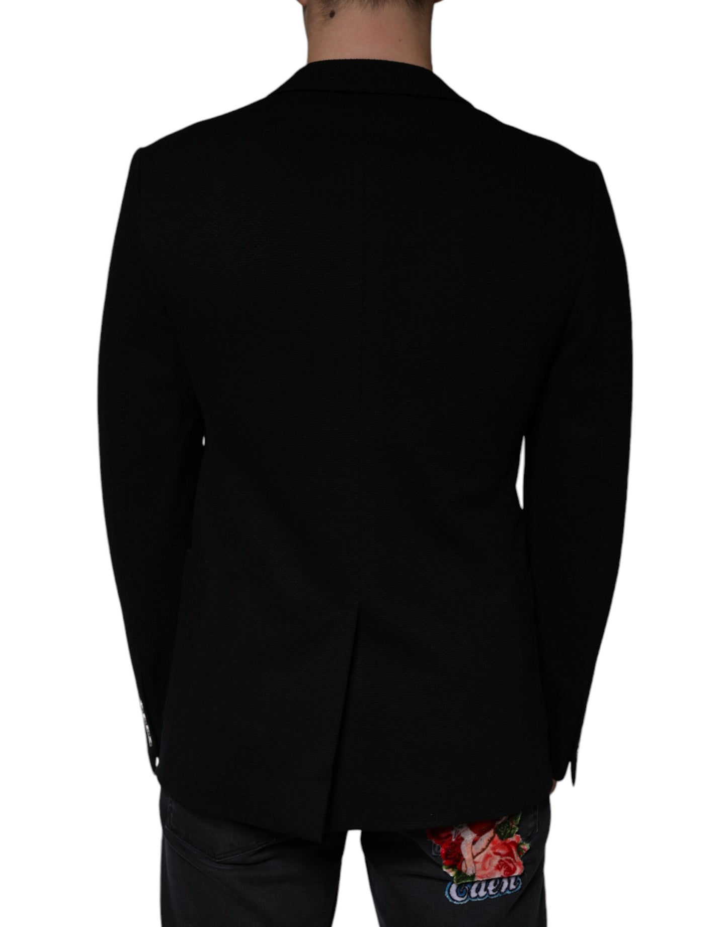 Blazer simple boutonnage Dolce & Gabbana Black Crown Bee
