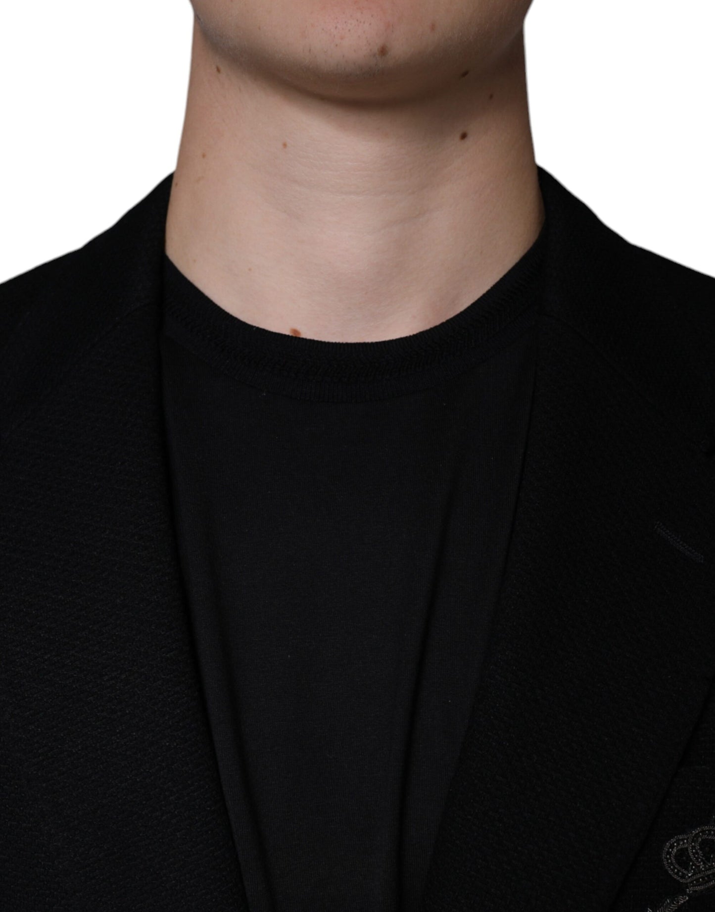 Blazer simple boutonnage Dolce & Gabbana Black Crown Bee