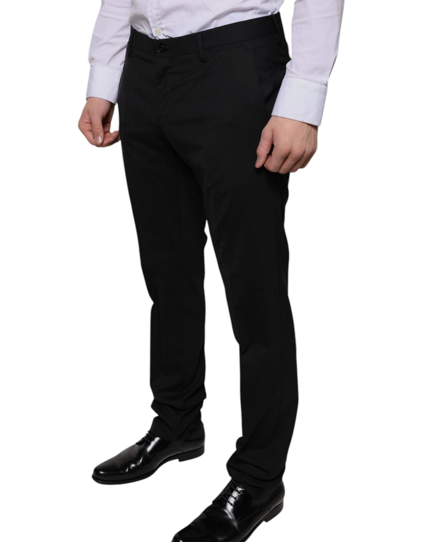 Dolce & Gabbana Black Wool Skinny Dress Formal Pants by Dolce & Gabbana