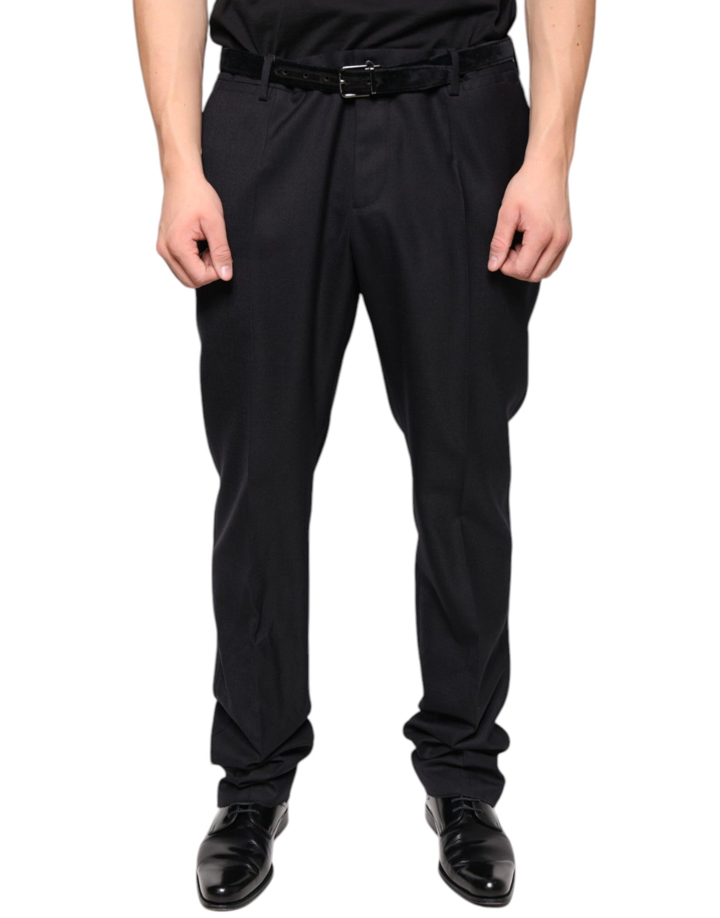 Dolce & Gabbana Black Wool Skinny Dress Formal Pants by Dolce & Gabbana