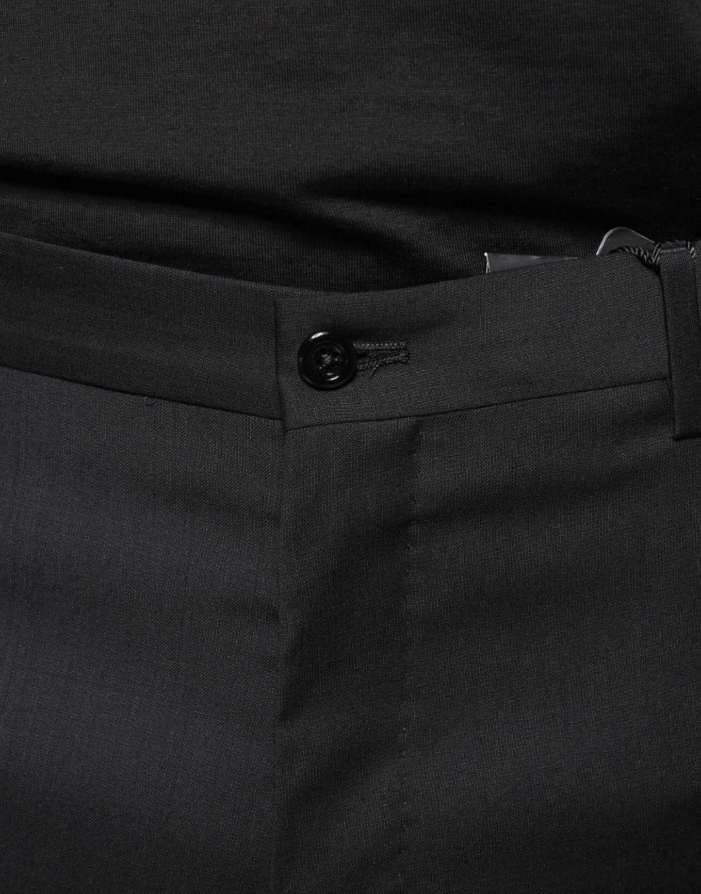 Dolce & Gabbana Black Wool Skinny Men Dress Pants by Dolce & Gabbana