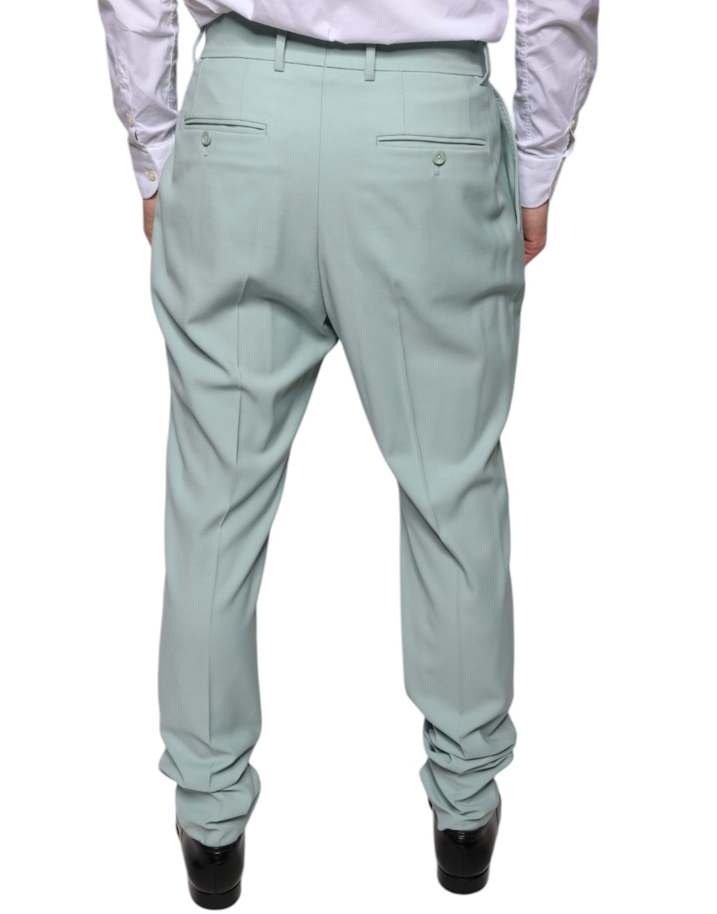 Dolce & Gabbana Mint Green Cotton Dress Pants by Dolce & Gabbana