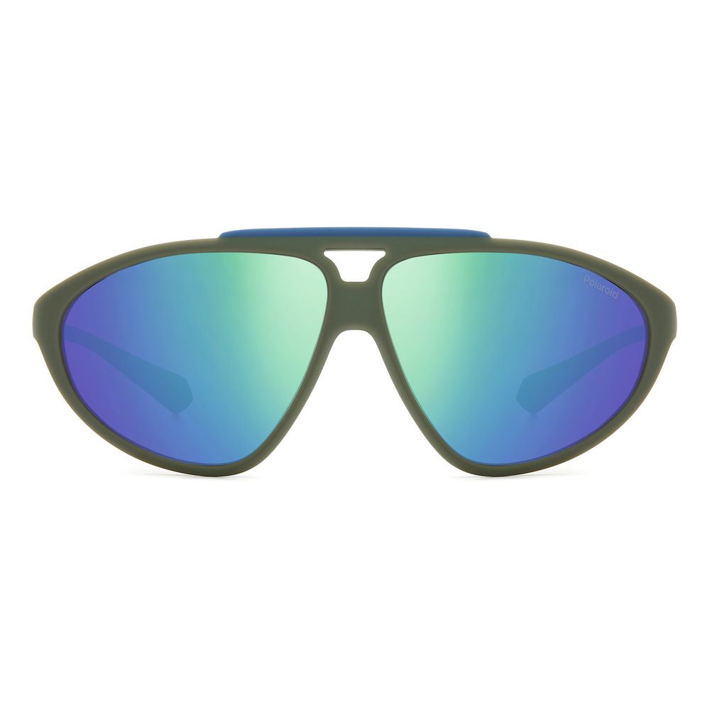 Lunettes de soleil Polaroid en caoutchouc vert