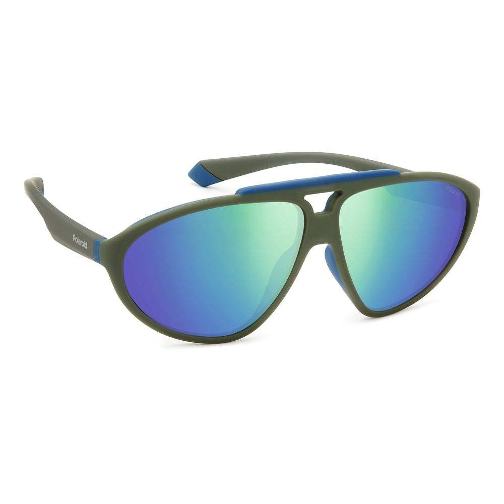 Lunettes de soleil Polaroid en caoutchouc vert