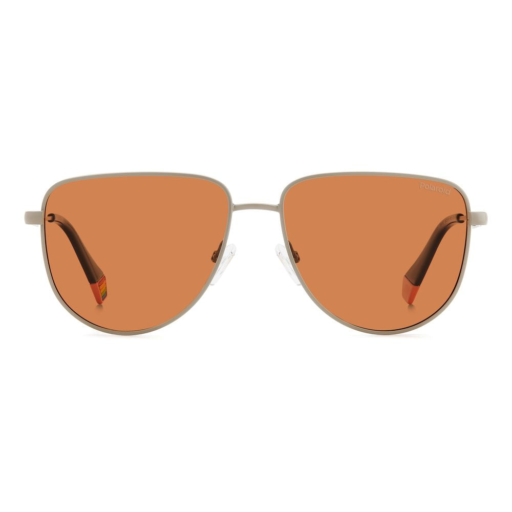 Lunettes de soleil Polaroid grises en métal