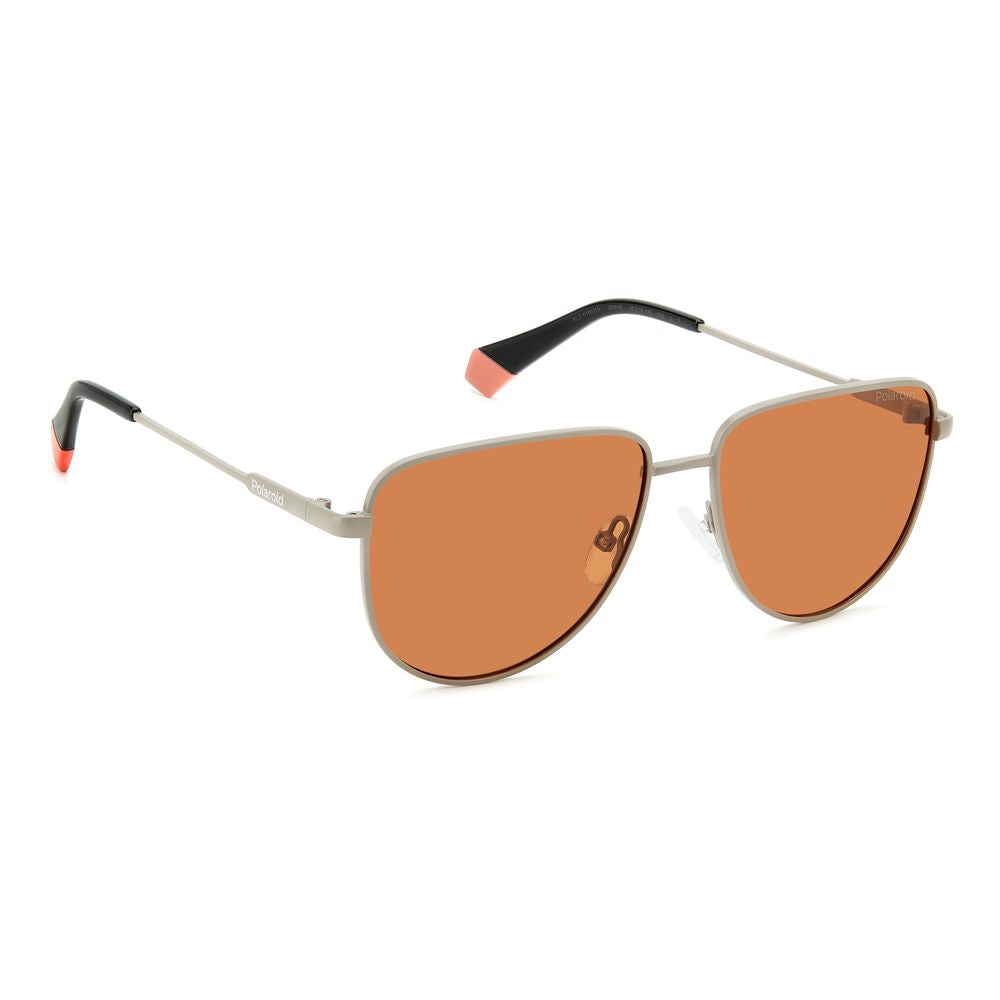 Lunettes de soleil Polaroid grises en métal