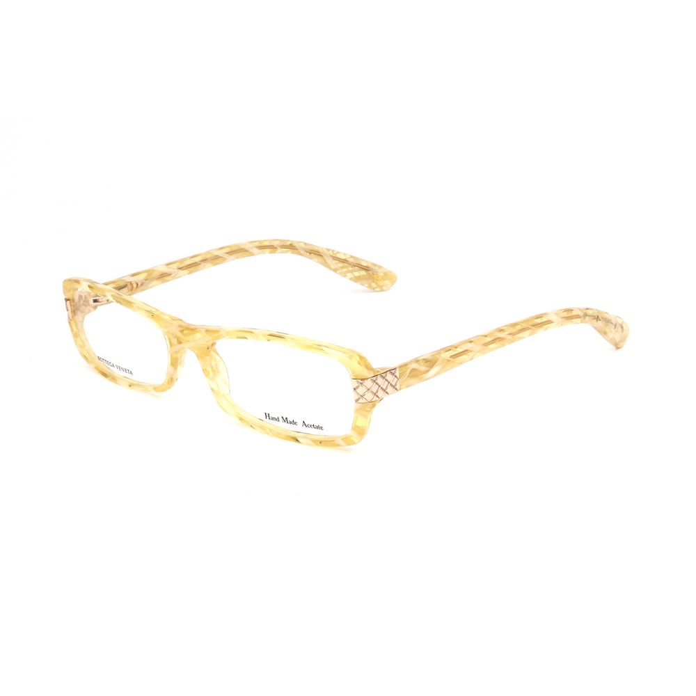 Montures Bottega Veneta en cuir de veau jaune
