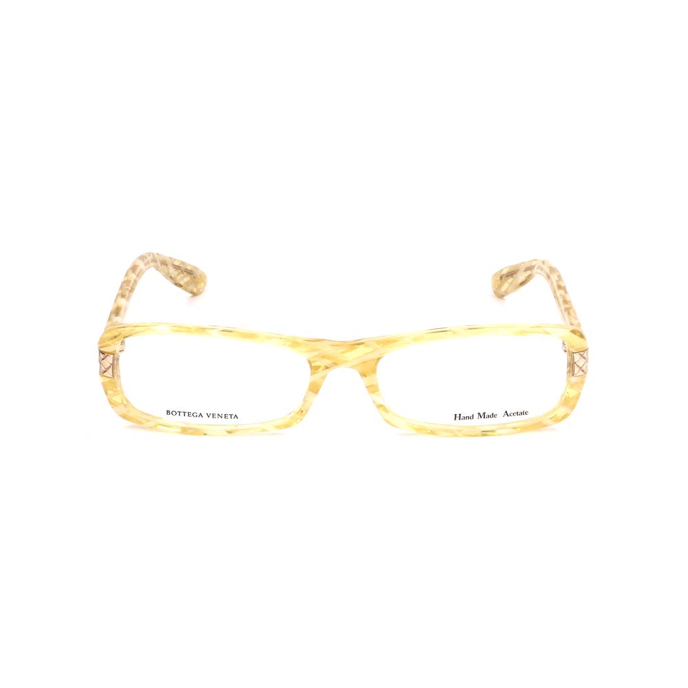 Montures Bottega Veneta en cuir de veau jaune