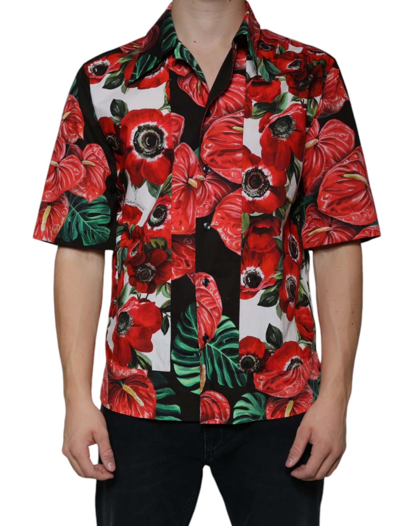 Dolce & Gabbana Multicolor Anemone Button Down Casual Shirt by Dolce & Gabbana