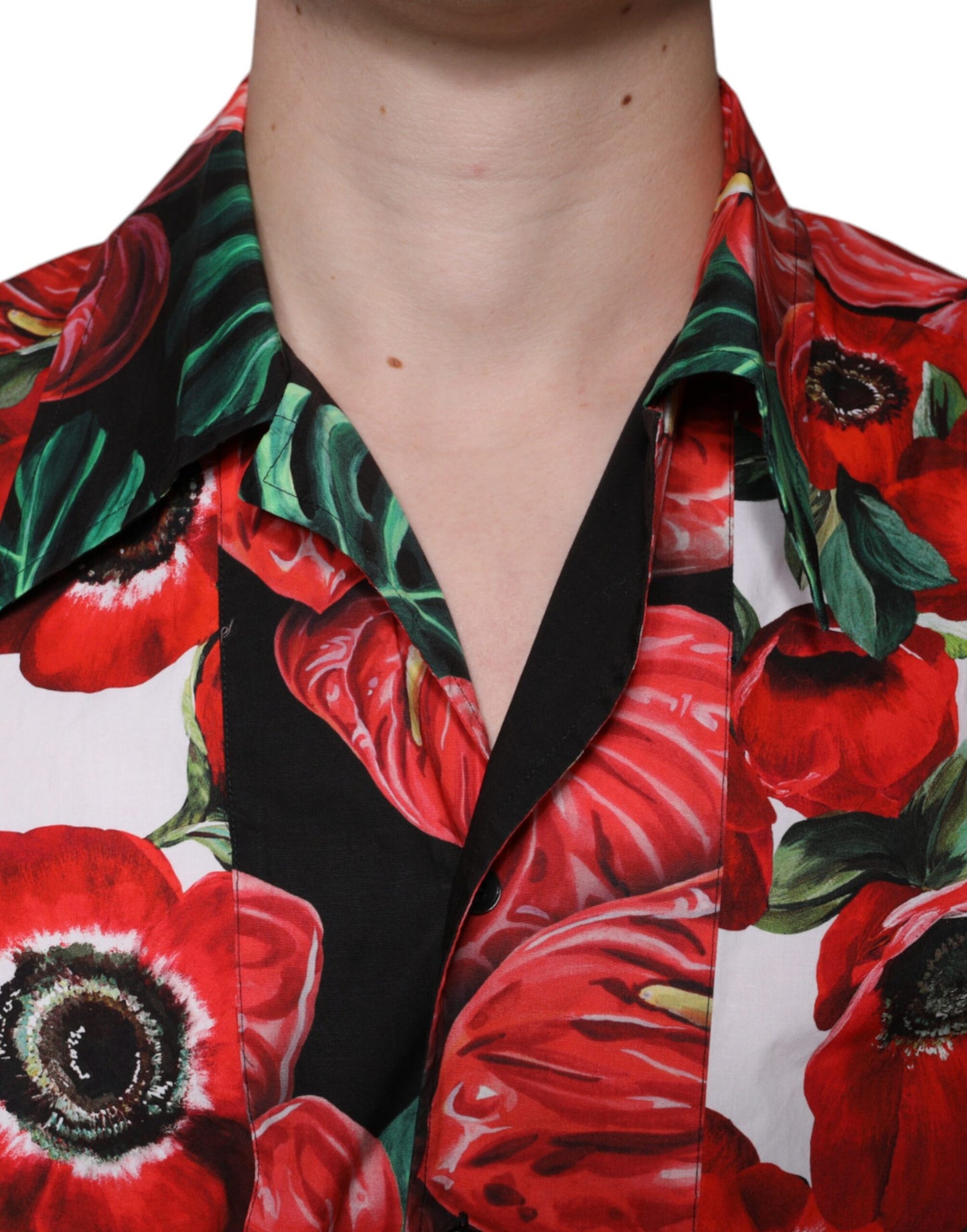 Dolce & Gabbana Multicolor Anemone Button Down Casual Shirt by Dolce & Gabbana