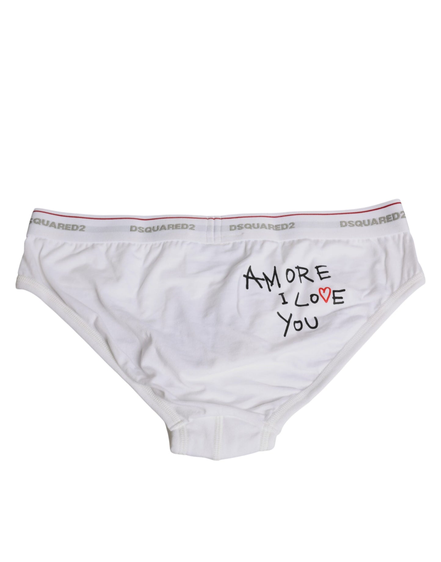 Culotte taille moyenne en coton stretch blanc Dsquared² pour femme