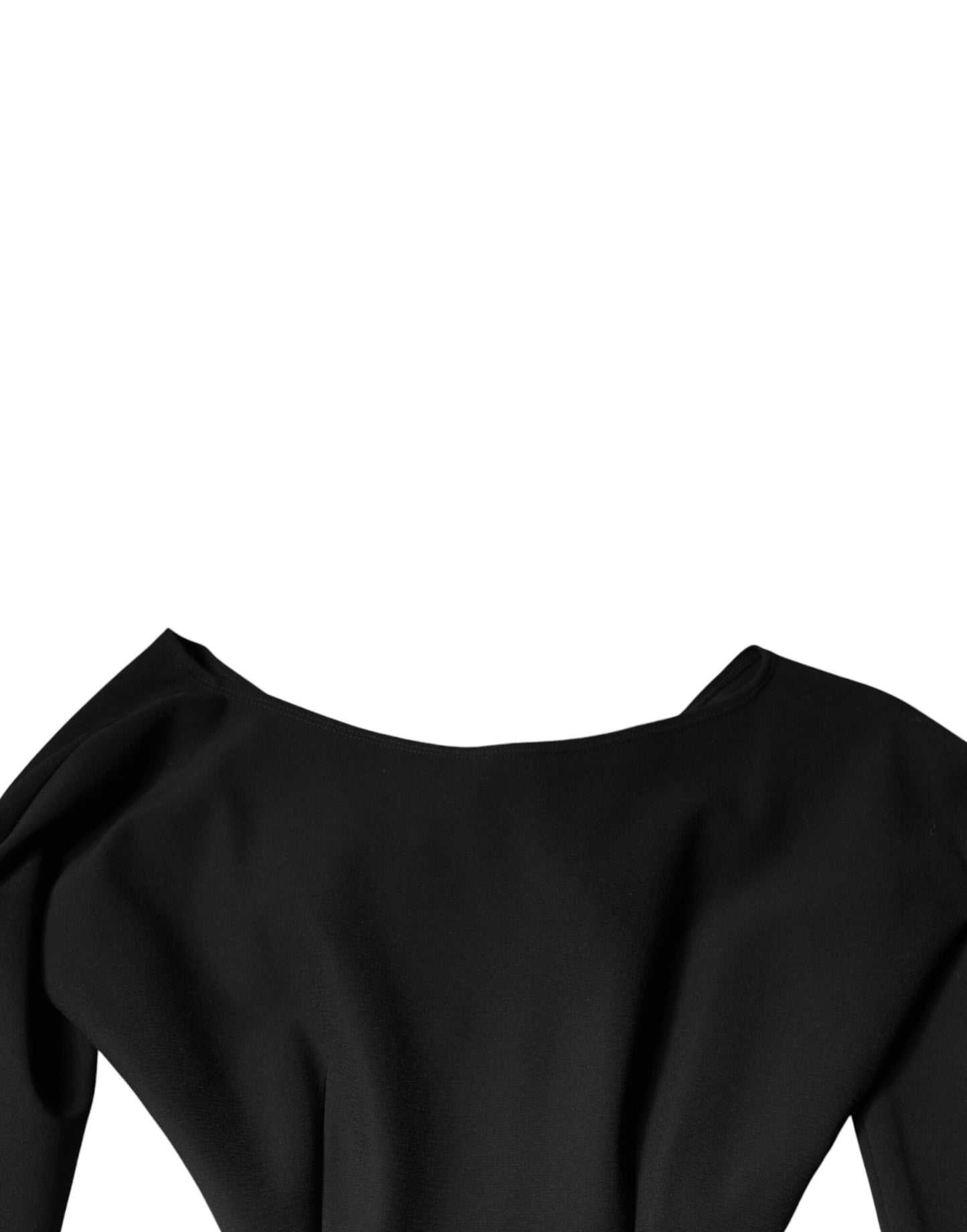 Dolce & Gabbana Black Viscose Cut Out A-line Long Sleeves Mini Dress by Dolce & Gabbana