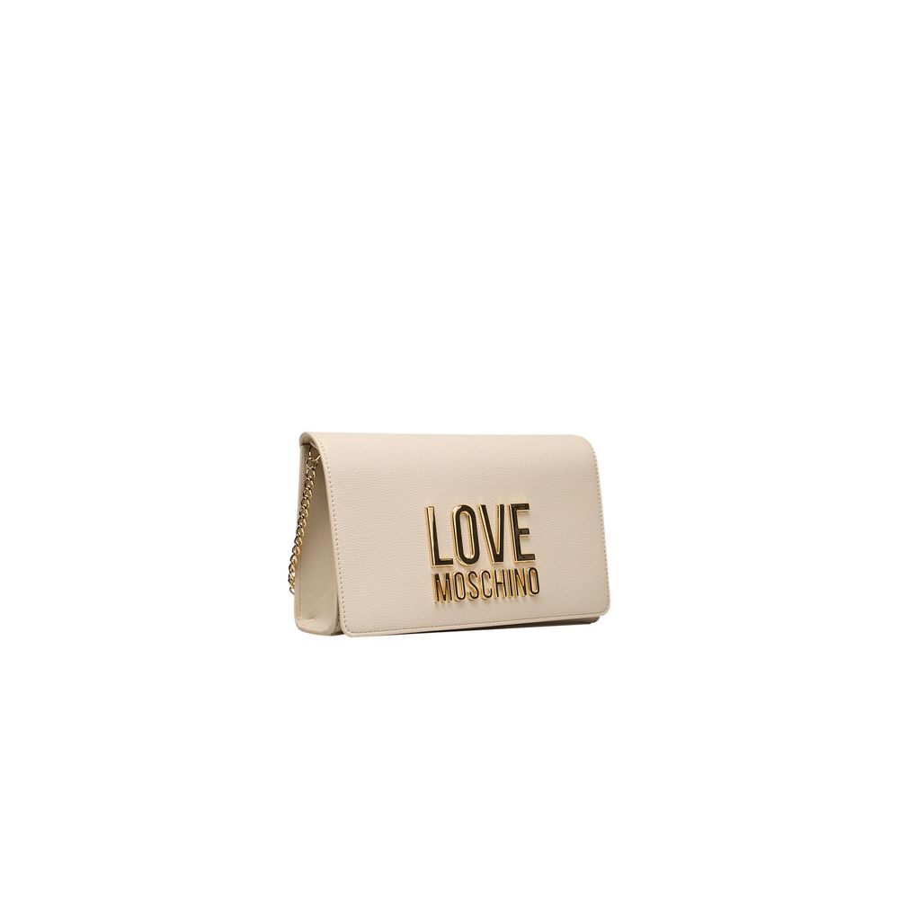 Sac bandoulière Love Moschino beige en polyéthylène pour femme
