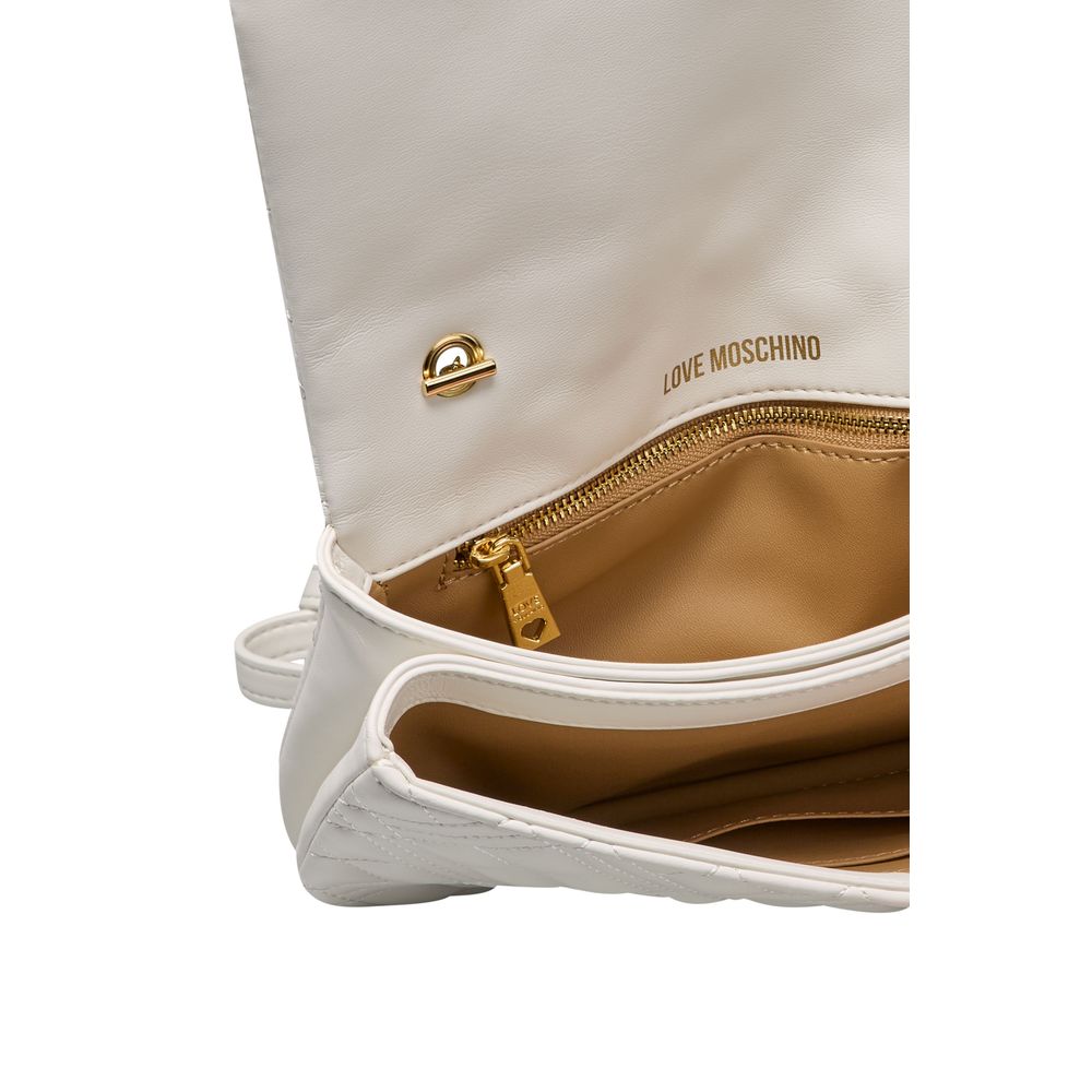 Sac bandoulière Love Moschino en polyéthylène blanc pour femme