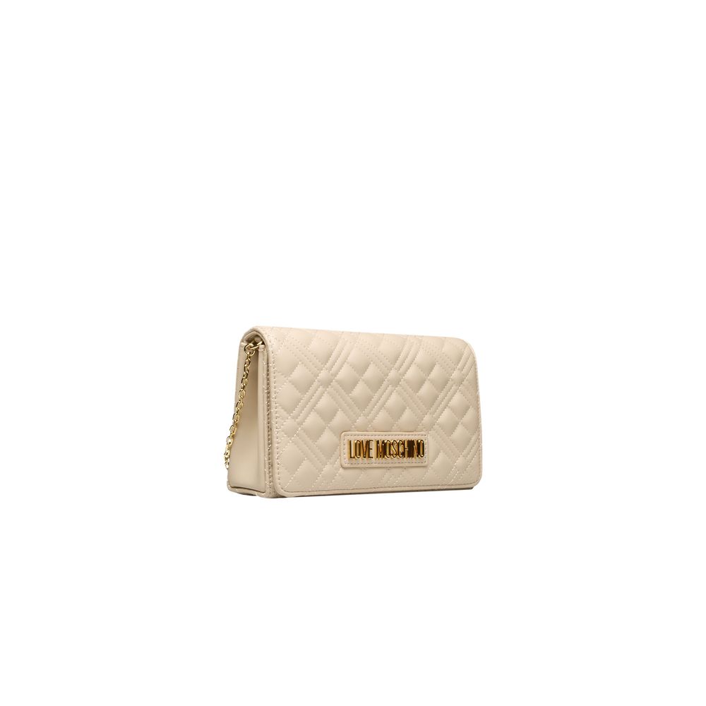 Sac bandoulière Love Moschino beige en polyéthylène pour femme