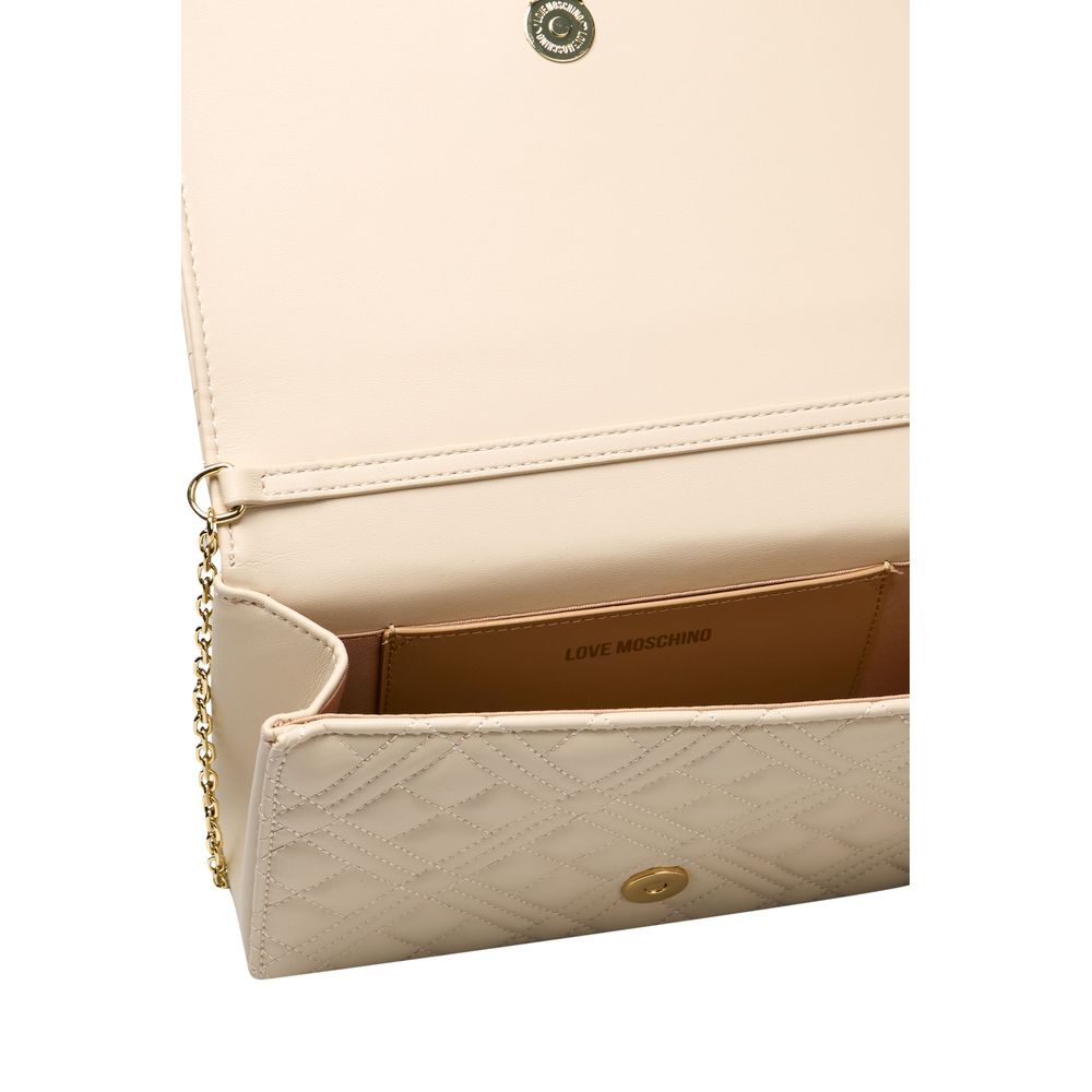 Sac bandoulière Love Moschino beige en polyéthylène pour femme