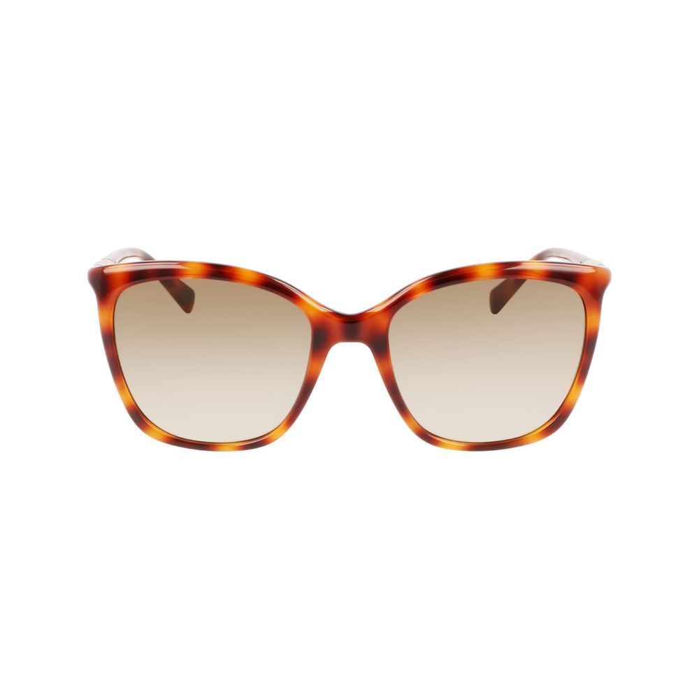 Lunettes de soleil injectées marron Longchamp