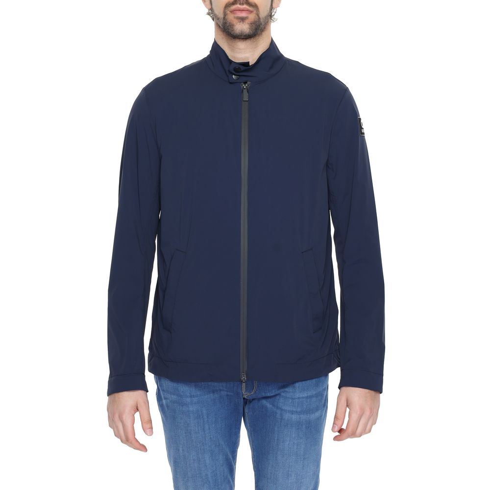 Suns Blue Nylon Jackets & Coat by Suns