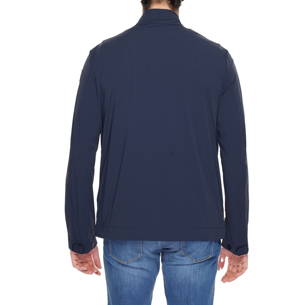 Suns Blue Nylon Jackets & Coat by Suns