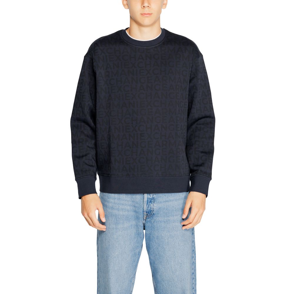 Armani Exchange Blue Cotton Sweatshirt by Armani Exchange