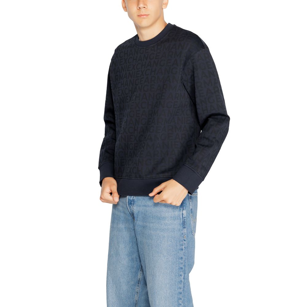 Armani Exchange Blue Cotton Sweatshirt by Armani Exchange
