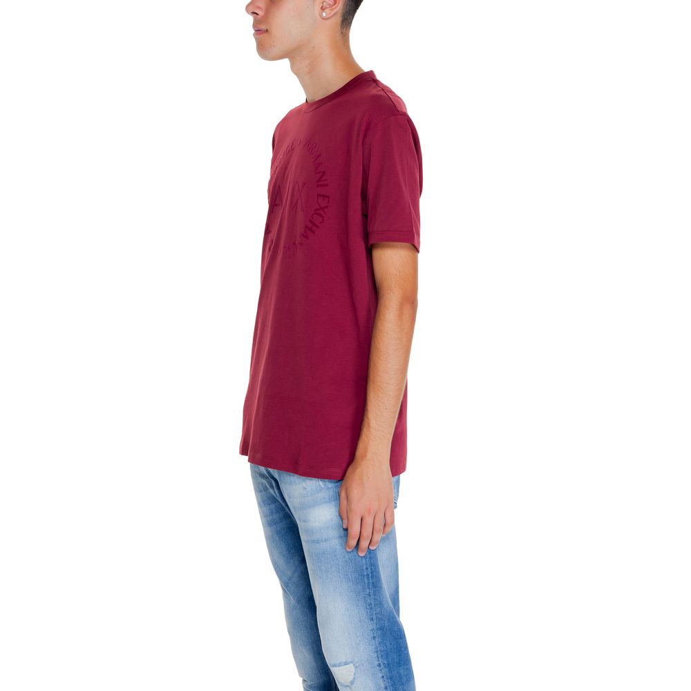 Armani Exchange Bordeaux Cotton T-Shirt by Armani Exchange