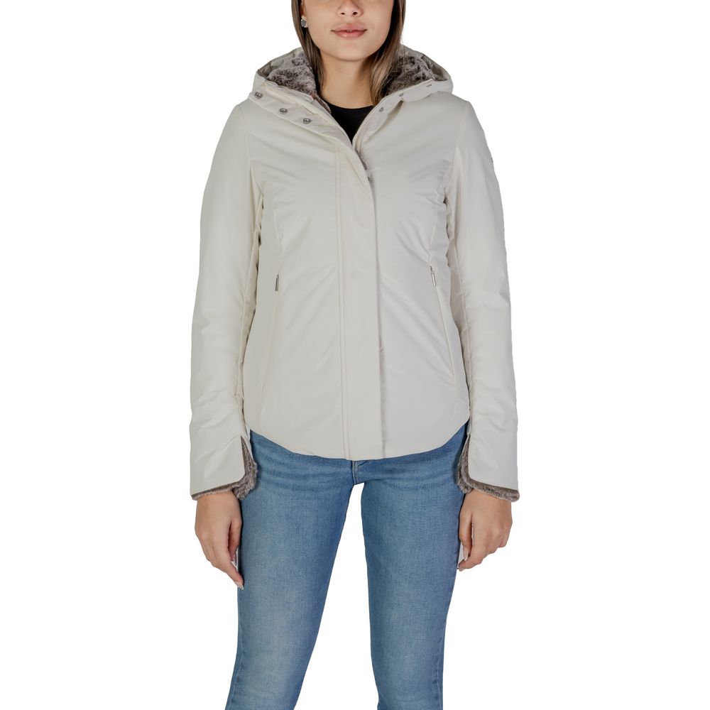 Vestes et manteaux en polyester crème solaire