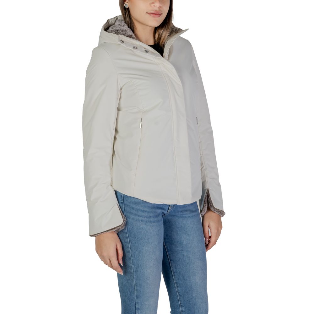 Vestes et manteaux en polyester crème solaire