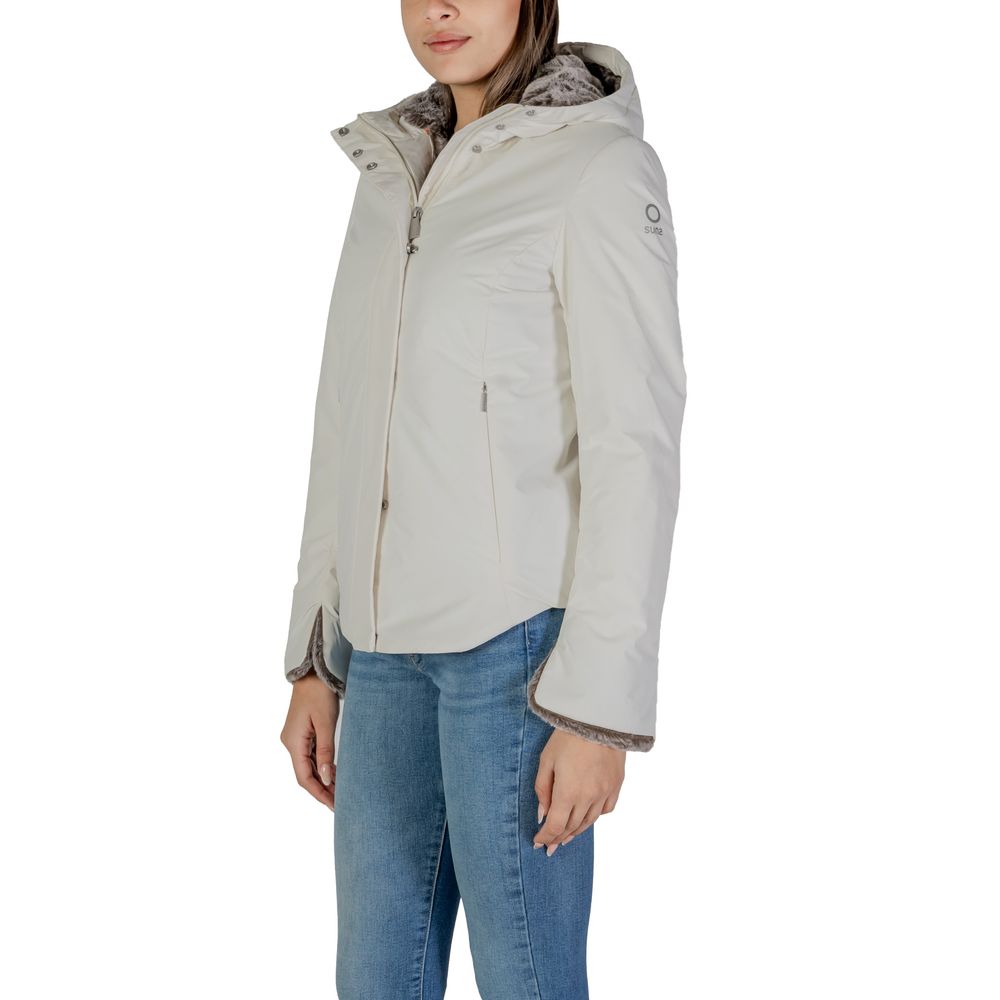 Vestes et manteaux en polyester crème solaire