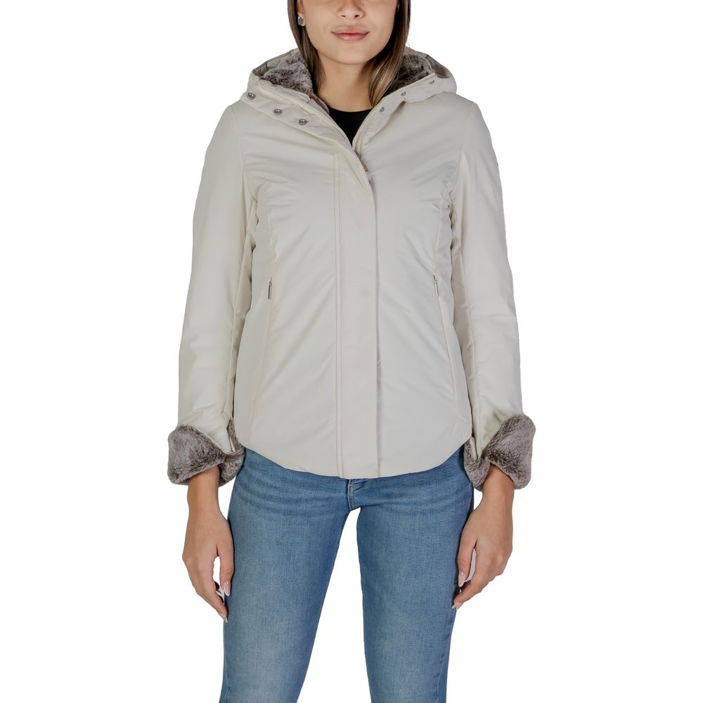 Vestes et manteaux en polyester crème solaire