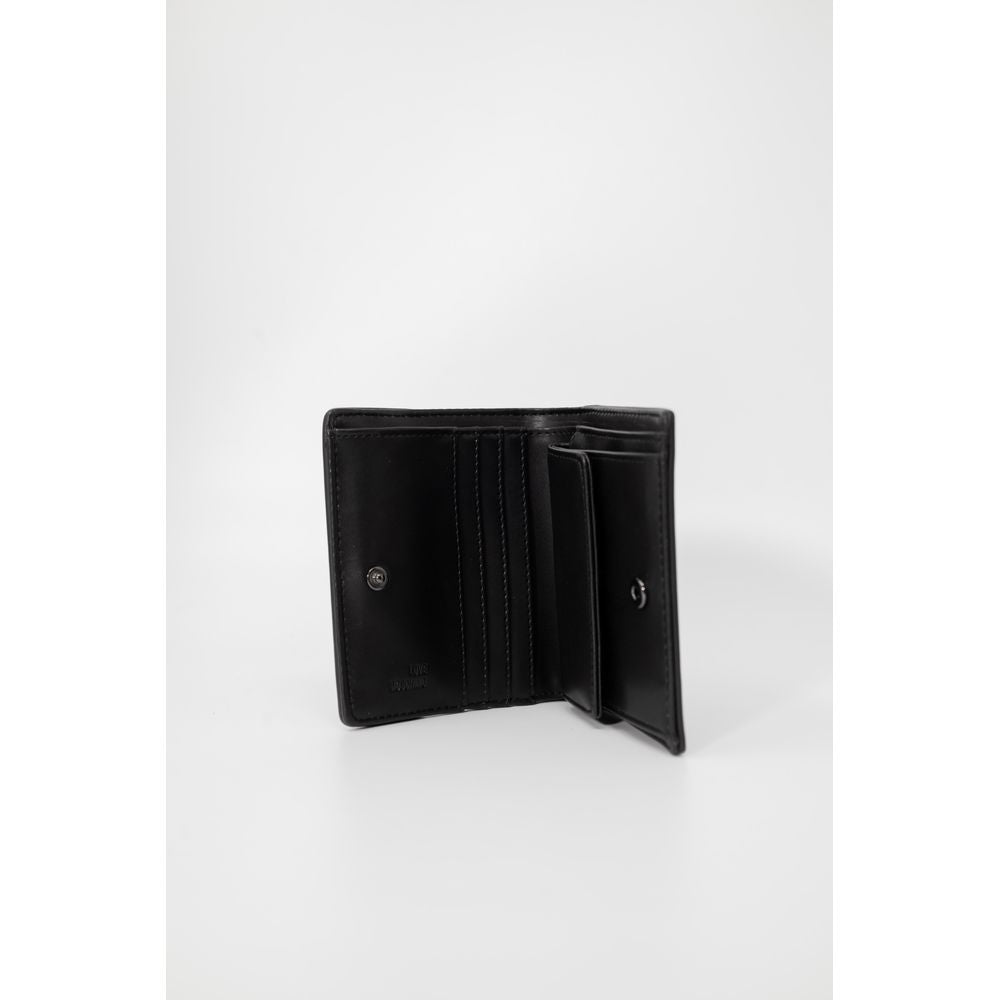 Portefeuille en polyéthylène noir Love Moschino