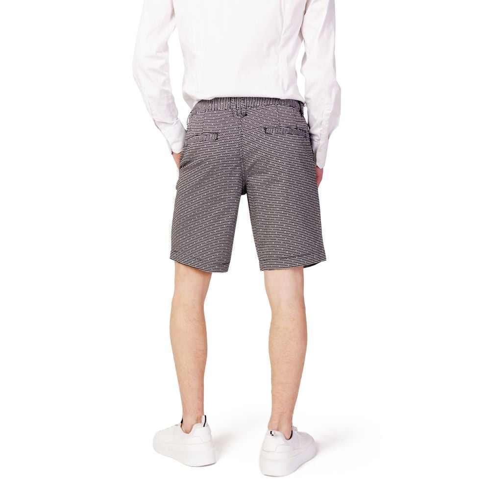 Short en coton noir et blanc Armani Exchange