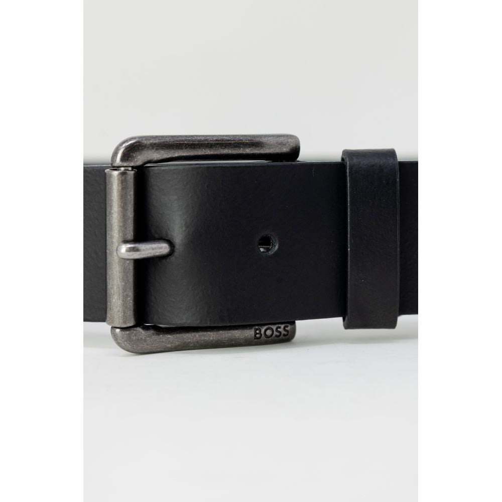 Ceinture en cuir noir Hugo Boss